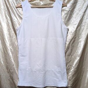 Womens Slimming White Tank XXXL Compression 70% Nylon 30% Spandex Natural Base